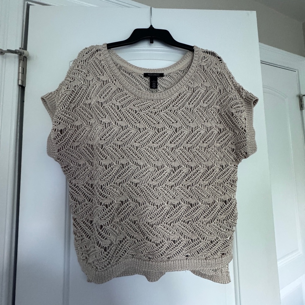 Large Tan Knit White House Black Market Top